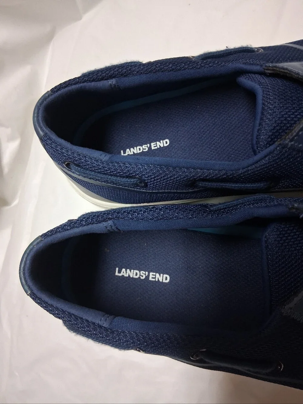 Lands' End Navy Men’s Casual Boat Shoe Size 12D Preowned